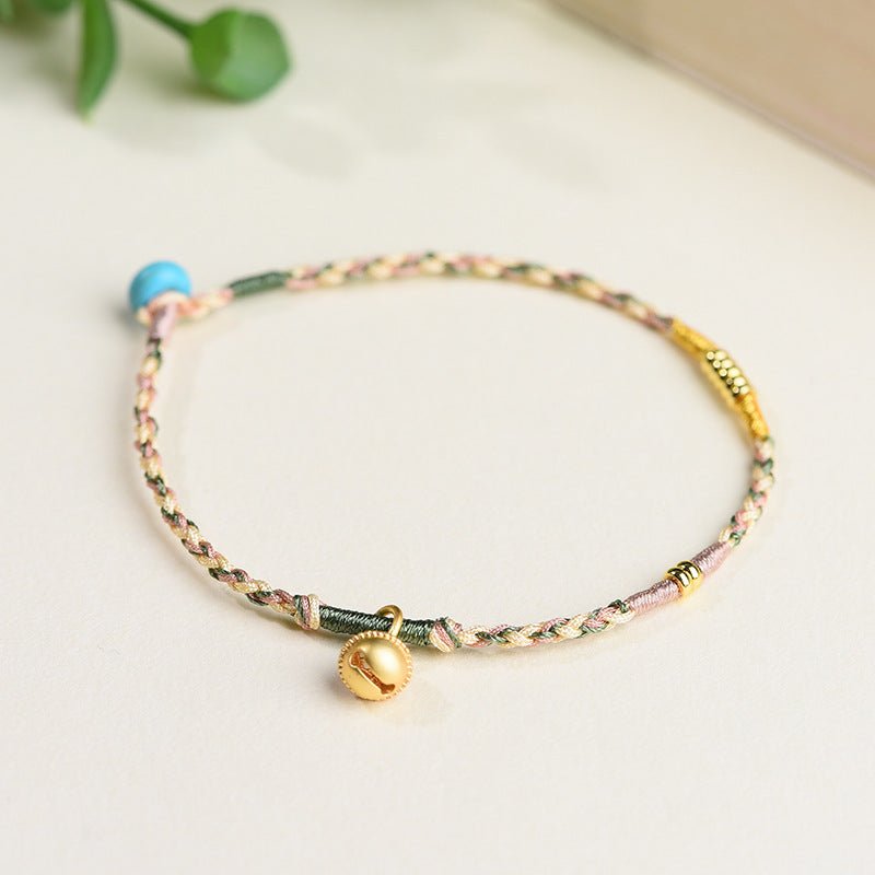 Handmade 520 Friendship Bell Bracelet – Adjustable Braided Bracelet for Couples & Students - STAR8S