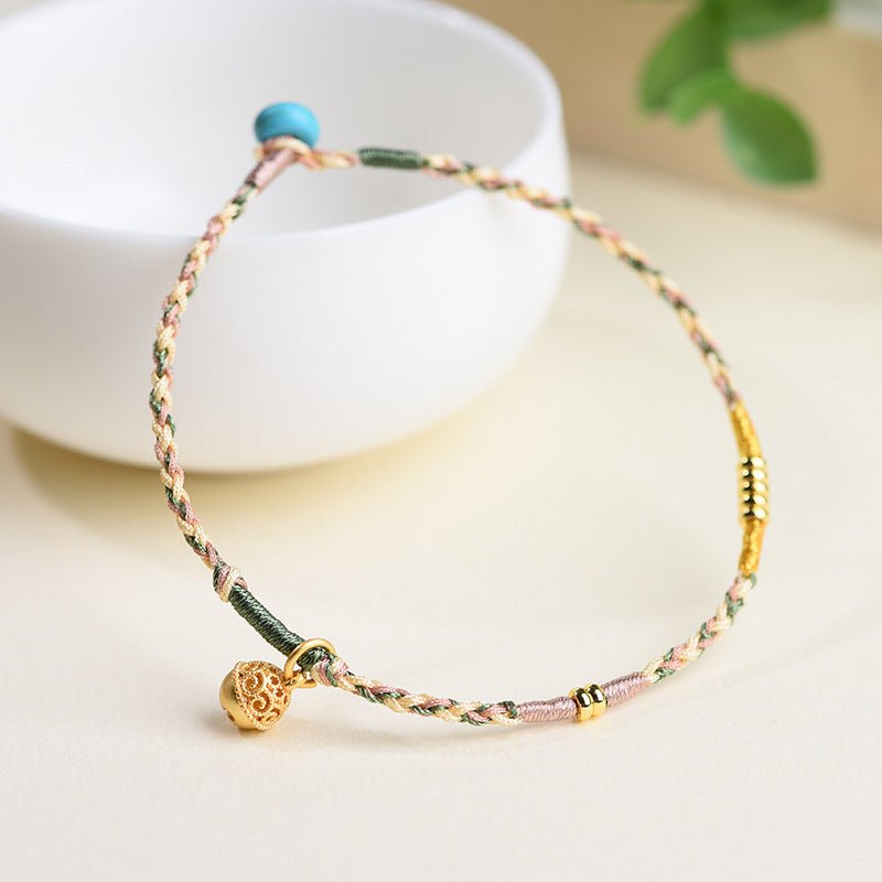 Handmade 520 Friendship Bell Bracelet – Adjustable Braided Bracelet for Couples & Students - STAR8S