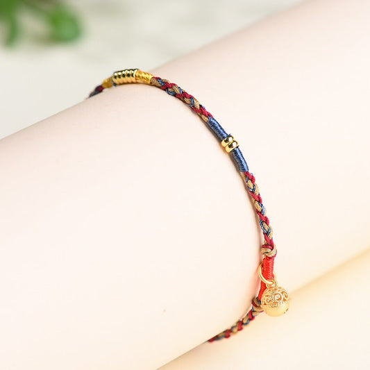 Handmade 520 Friendship Bell Bracelet – Adjustable Braided Bracelet for Couples & Students - STAR8S