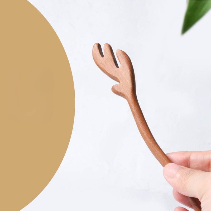 Handmade Black Sandalwood Dangling Hairpin Ideal for Hanfu Vintage Bun - STAR8S