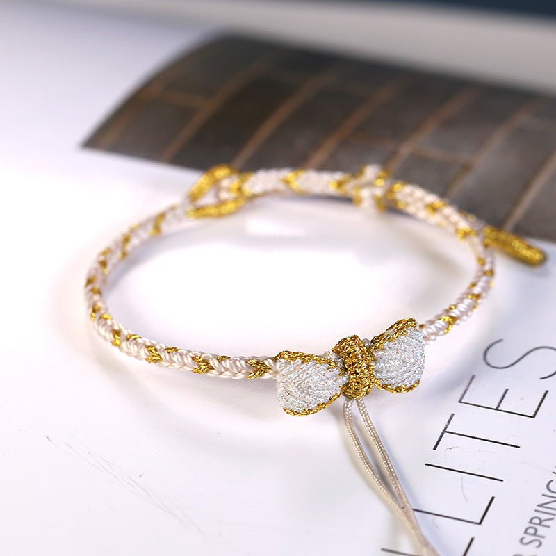 handmade bow knot adjustable red string bracelet - fresh design | star8s - star8s