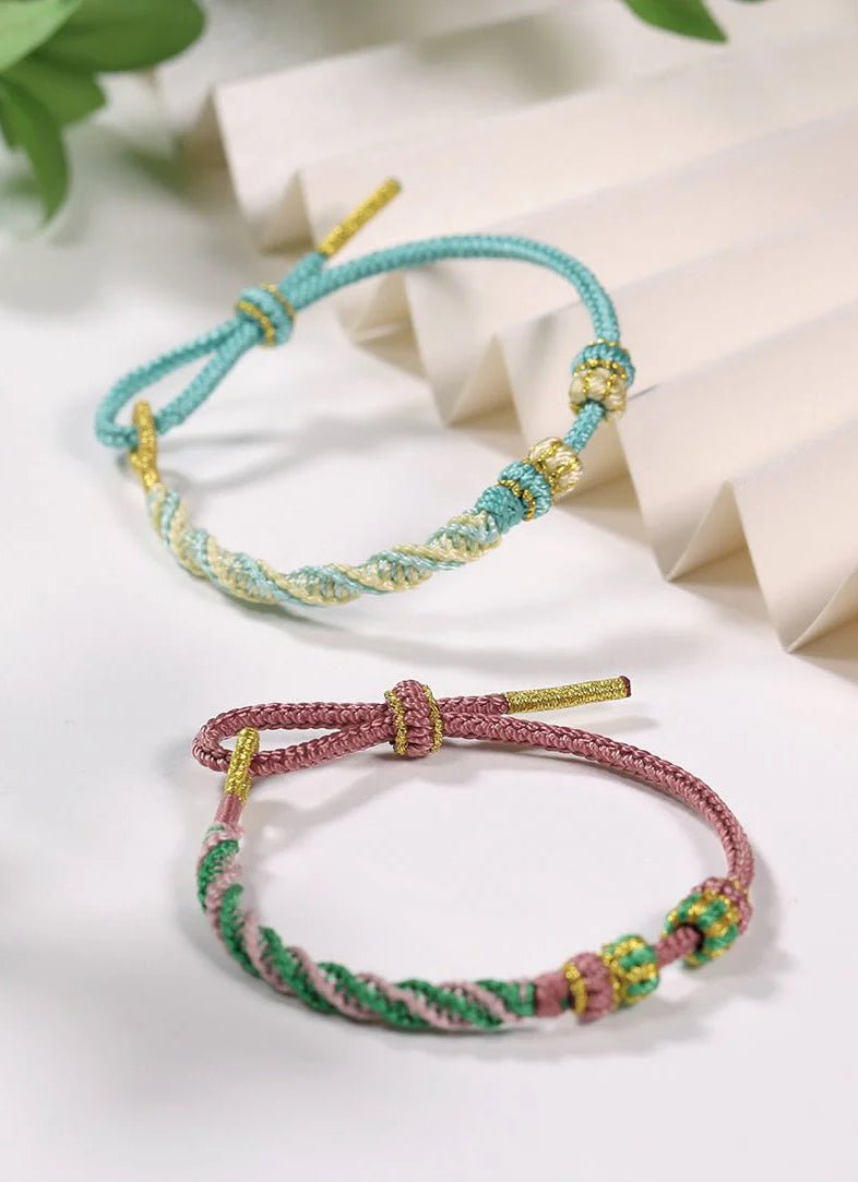 handmade chinese dragon knot red string adjustable bracelet | colorful jewelry for luck & protection | star8s - star8s
