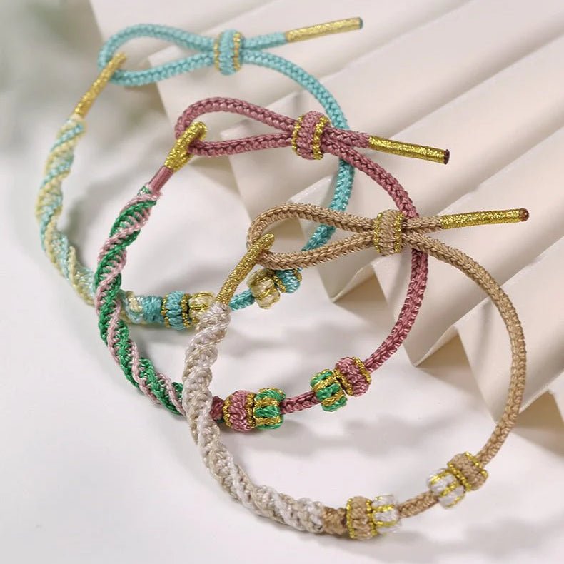 Handmade Chinese Dragon Knot Red String Adjustable Bracelet | Colorful Jewelry for Luck & Protection | STAR8S - STAR8S