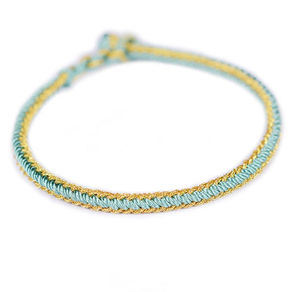 Handmade Chinese Knot Gold Rope Braided Bracelet | Handwoven Red String Bracelet - STAR8S