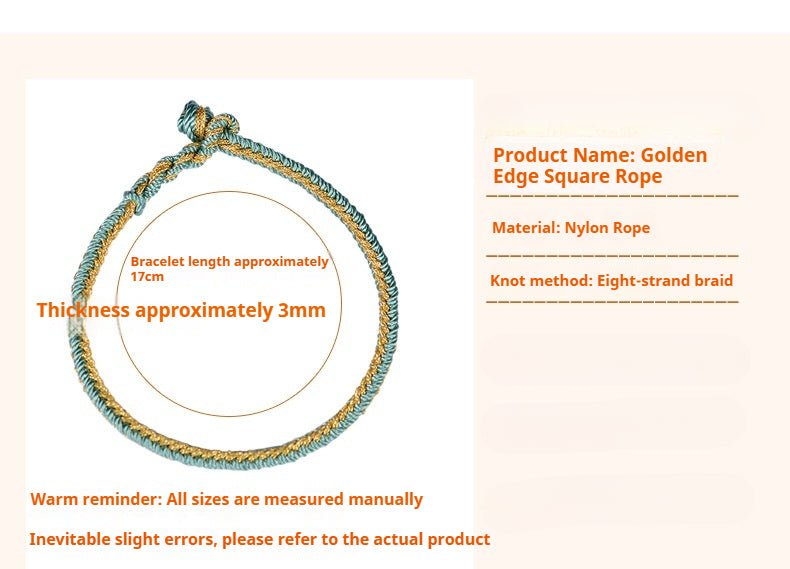 handmade chinese knot gold rope braided bracelet | handwoven red string bracelet - star8s