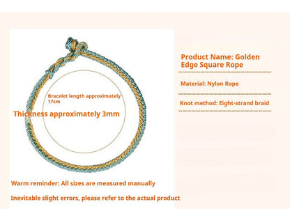 Handmade Chinese Knot Gold Rope Braided Bracelet | Handwoven Red String Bracelet - STAR8S