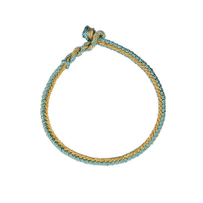Handmade Chinese Knot Gold Rope Braided Bracelet | Handwoven Red String Bracelet - STAR8S