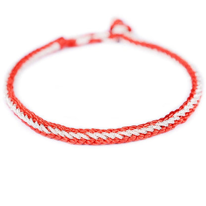 Handmade Chinese Knot Gold Rope Braided Bracelet | Handwoven Red String Bracelet - STAR8S