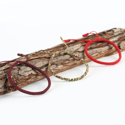 Handmade Colorful Red String Bracelet | Adjustable Friendship & Wellness Bracelet - STAR8S