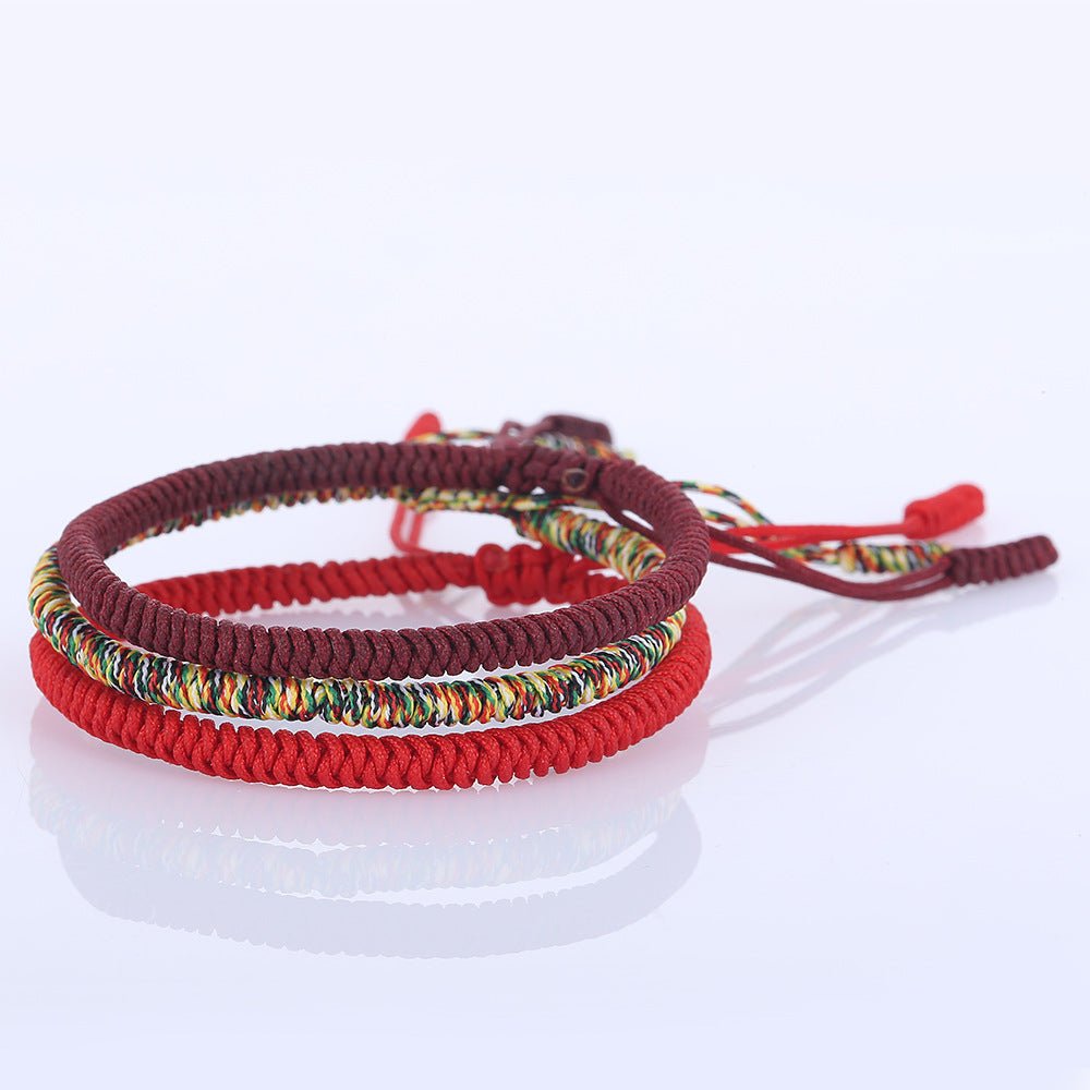 Handmade Colorful Red String Bracelet | Adjustable Friendship & Wellness Bracelet - STAR8S
