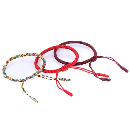 Handmade Colorful Red String Bracelet | Adjustable Friendship & Wellness Bracelet - STAR8S