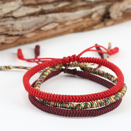 Handmade Colorful Red String Bracelet | Adjustable Friendship & Wellness Bracelet - STAR8S