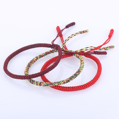 Handmade Colorful Red String Bracelet | Adjustable Friendship & Wellness Bracelet - STAR8S