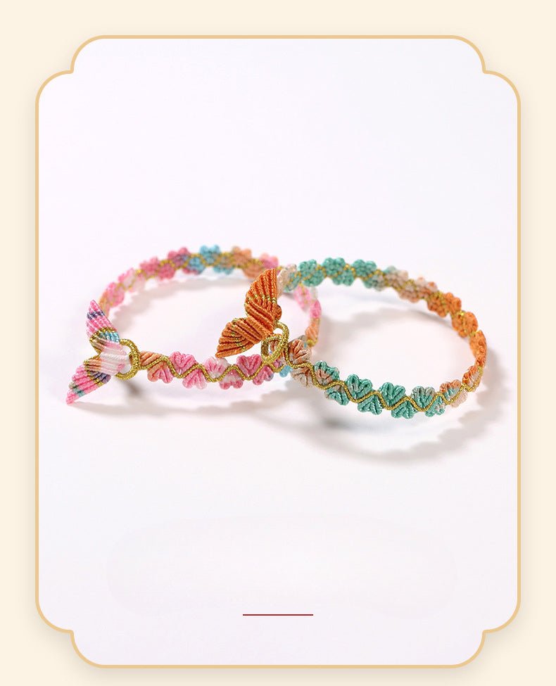 Handmade Dragon Boat Festival Five‑Color Koi Fish Tail Bracelet – Heart‑to‑Heart Lucky Wrist Cord  | STAR8S