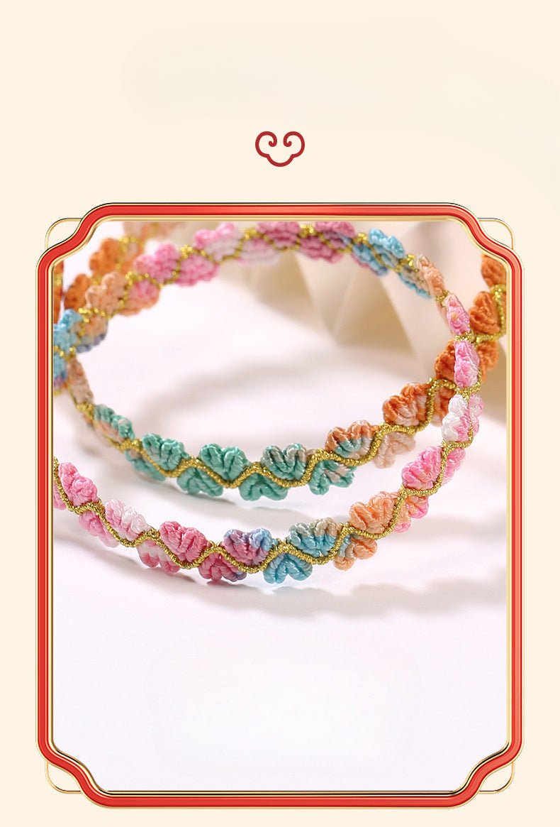 handmade dragon boat festival five‑color koi fish tail bracelet – heart‑to‑heart lucky wrist cord  | star8s