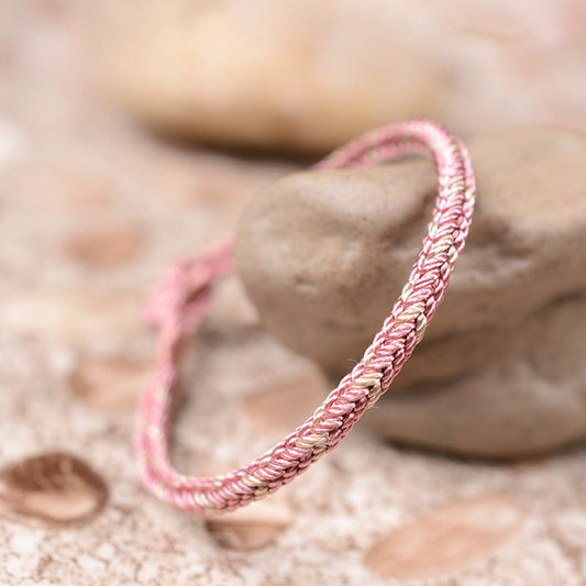 Handmade Dual - Color Braid Red String Bracelet – Adjustable, Women's Handmade Jewelry - STAR8S