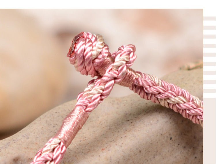 handmade dual - color braid red string bracelet – adjustable, women's handmade jewelry - star8s