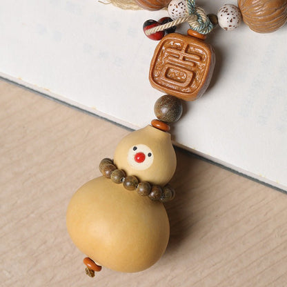 Handmade Gourd Bracelet for Men & Women - Adjustable Wooden Beads Ethnic Style, Prosperity & Fortune - STAR8S