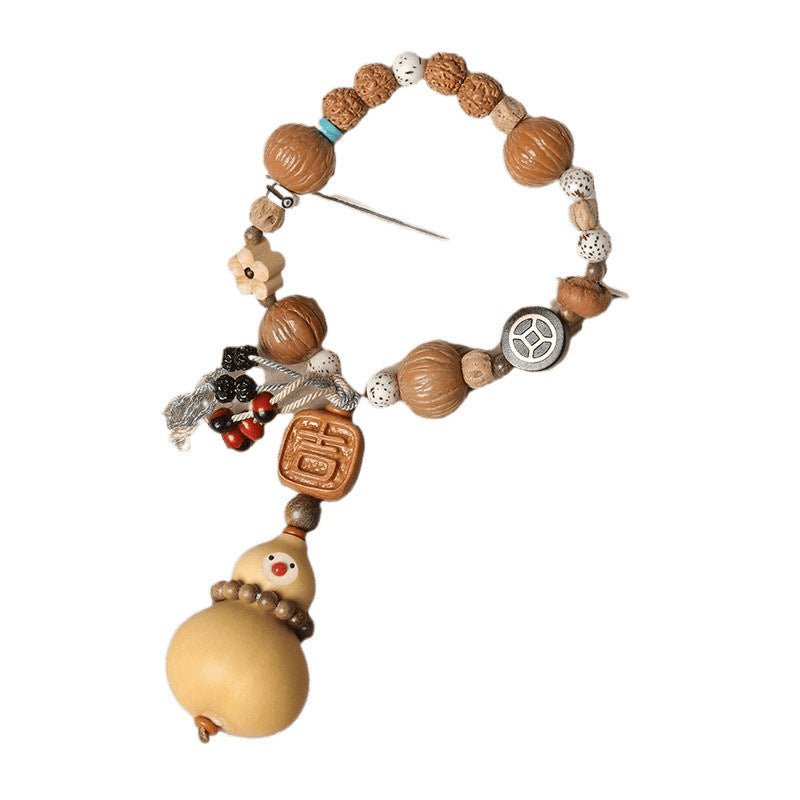 Handmade Gourd Bracelet for Men & Women - Adjustable Wooden Beads Ethnic Style, Prosperity & Fortune - STAR8S