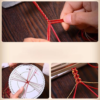 Handmade Mandala Peach Blossom Knot Red String Bracelet - Adjustable Jewelry for Women & Couples - STAR8S