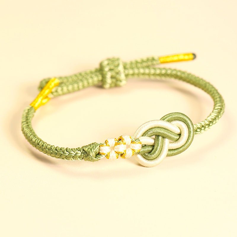 Handmade Pipa Knot Chinese Knot Peach Blossom Red String Bracelet | STAR8S