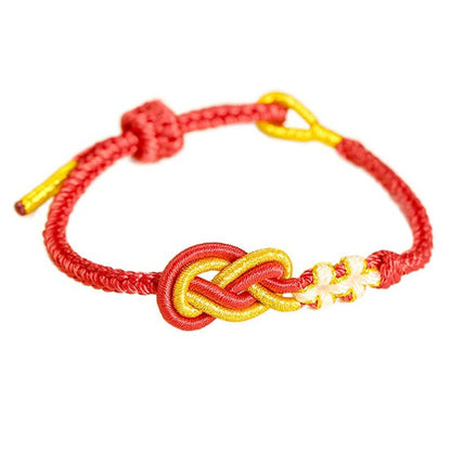 Handmade Pipa Knot Chinese Knot Peach Blossom Red String Bracelet | STAR8S