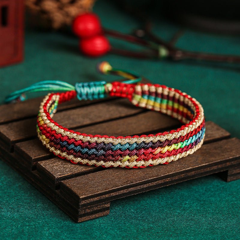 Handmade Rainbow String Bracelet – Trendy National Style for Women | Perfect Gift for Couples & Babies - STAR8S