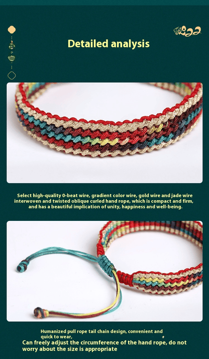 Handmade Rainbow String Bracelet – Trendy National Style for Women | Perfect Gift for Couples & Babies - STAR8S