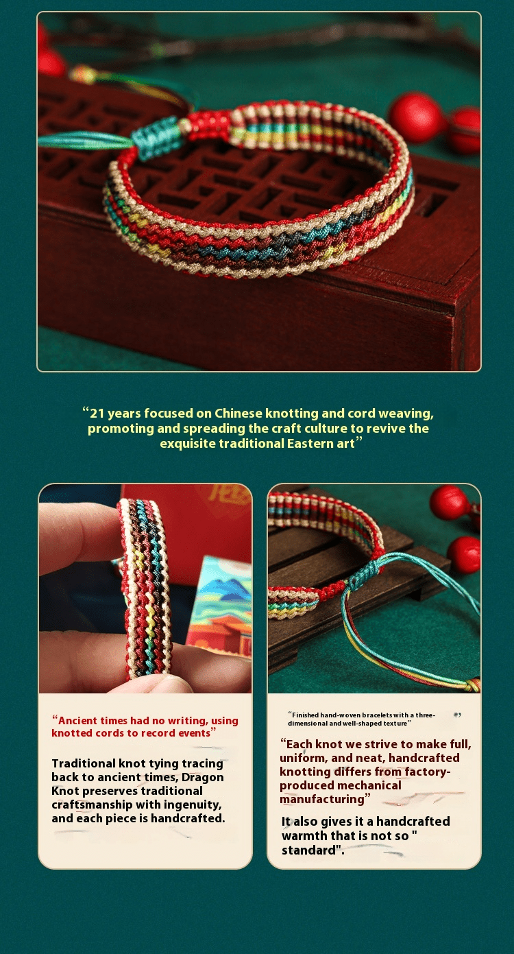handmade rainbow string bracelet – trendy national style for women | perfect gift for couples & babies - star8s