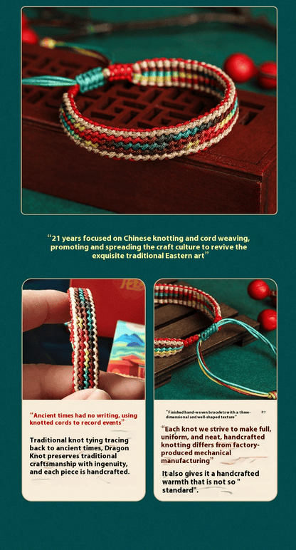 Handmade Rainbow String Bracelet – Trendy National Style for Women | Perfect Gift for Couples & Babies - STAR8S