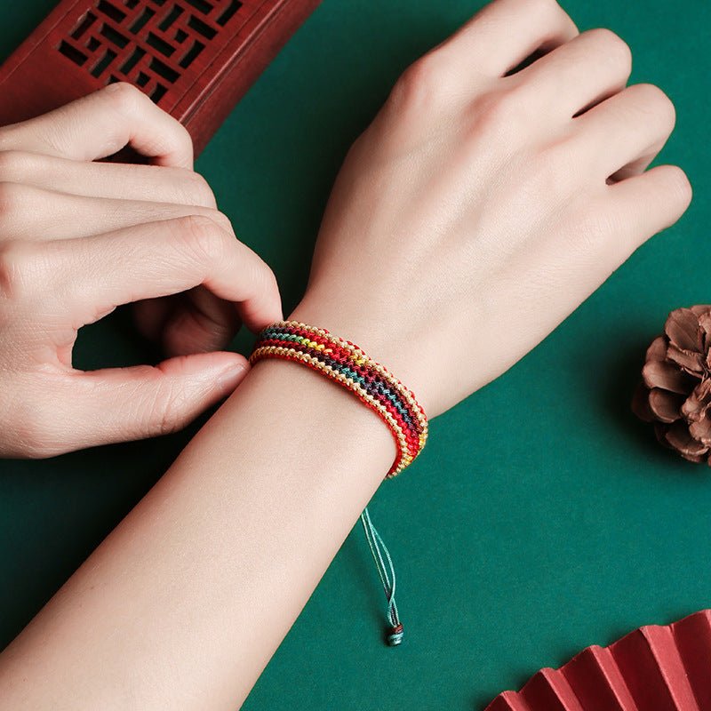 Handmade Rainbow String Bracelet – Trendy National Style for Women | Perfect Gift for Couples & Babies - STAR8S