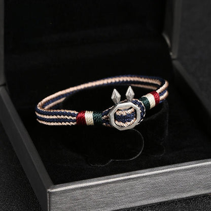 Handmade Red Rabbit Year S925 Silver Lucky Rabbit Friendship Bracelet – Adjustable, Couple Gift, Red & Navy - STAR8S