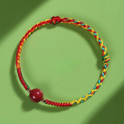 Handmade Red String Bracelet – Adjustable Five - Color Luck Bracelet with Red Sand Bead for Children and Adults - STAR8S