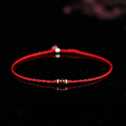Handmade Red String Bracelet for Women with 14K Gold Beads - Simple, Chic, and Versatile - STAR8S