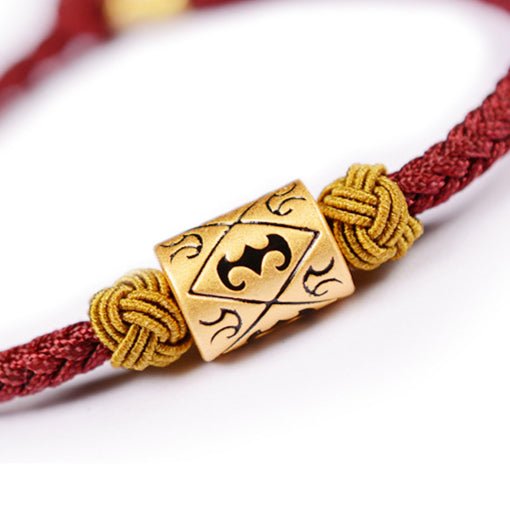 Handmade Red String Bracelet with 999 Sterling Silver Charm - Adjustable Couples Jewelry - STAR8S