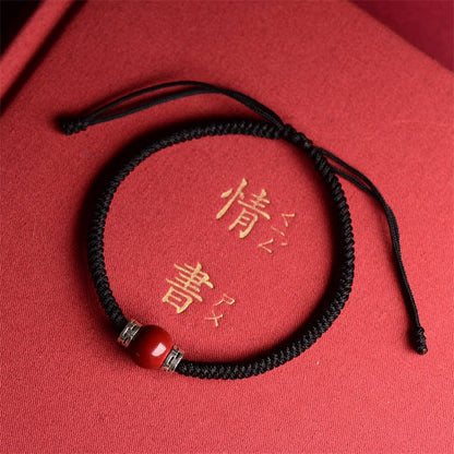 Handmade Red String Bracelet with Tibetan Silver & Red Coral Beads for Men & Women - STAR8S