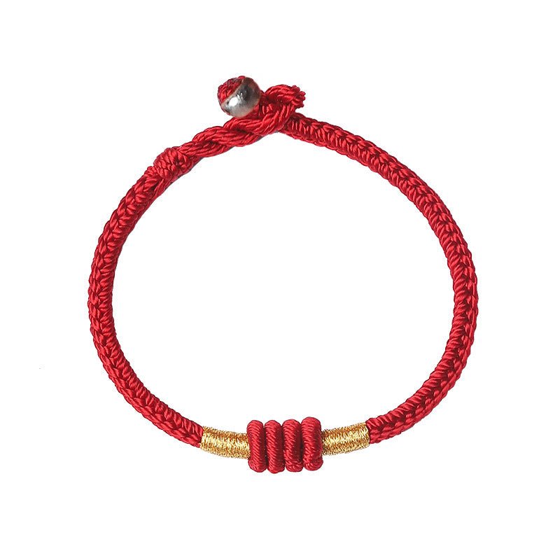 handmade red string bracelet – year of birth, couples, unisex, symbol of safety and blessings - star8s