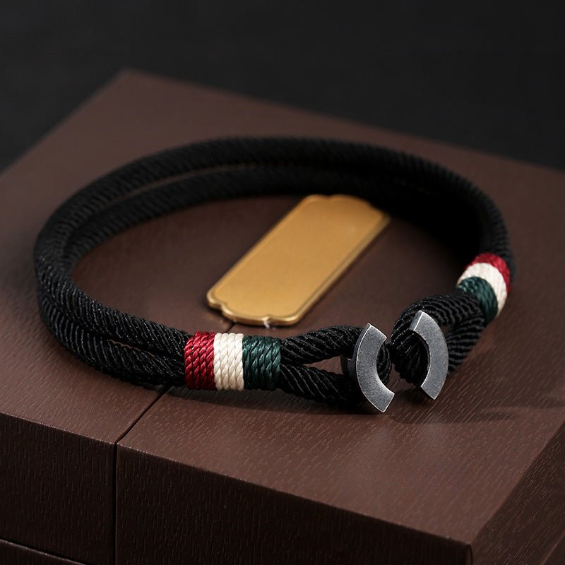 Handmade S925 Silver Braided Bracelet | Red String Bracelet for Men Gift - STAR8S