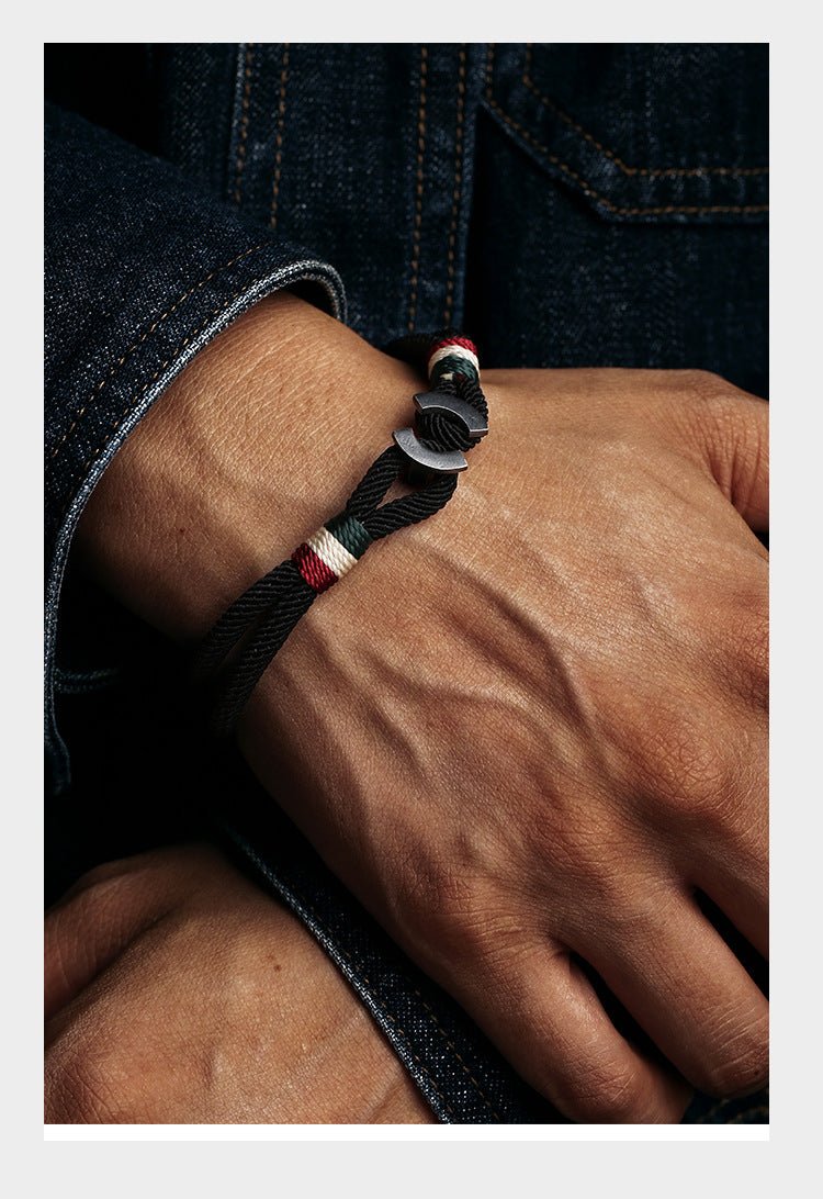 Handmade S925 Silver Braided Bracelet | Red String Bracelet for Men Gift - STAR8S