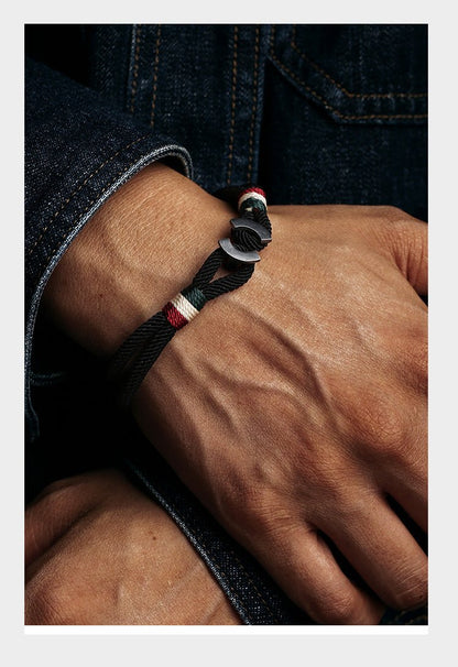 Handmade S925 Silver Braided Bracelet | Red String Bracelet for Men Gift - STAR8S