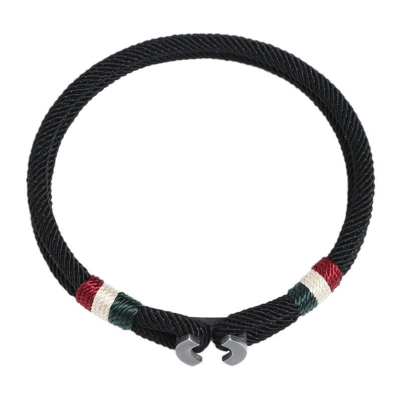 Handmade S925 Silver Braided Bracelet | Red String Bracelet for Men Gift - STAR8S