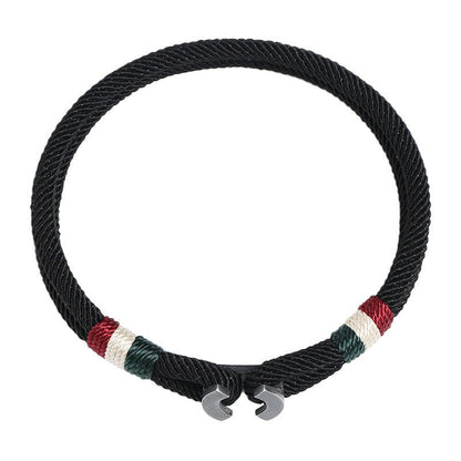 Handmade S925 Silver Braided Bracelet | Red String Bracelet for Men Gift - STAR8S
