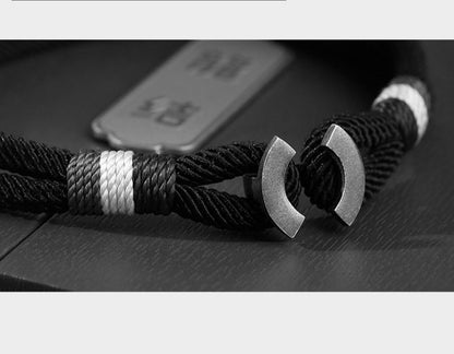 Handmade S925 Silver Braided Bracelet | Red String Bracelet for Men Gift - STAR8S