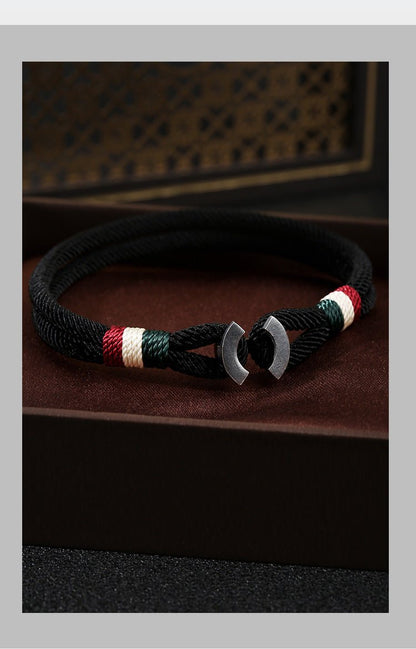 Handmade S925 Silver Braided Bracelet | Red String Bracelet for Men Gift - STAR8S