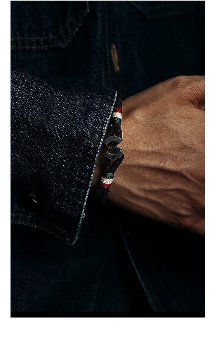 handmade s925 silver braided bracelet | red string bracelet for men gift - star8s