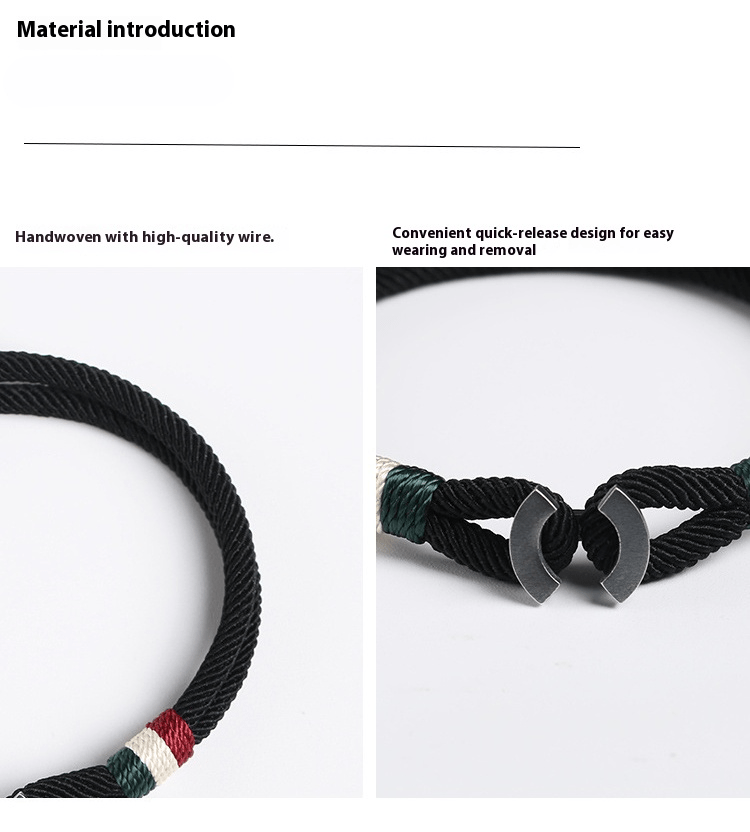 Handmade S925 Silver Braided Bracelet | Red String Bracelet for Men Gift - STAR8S
