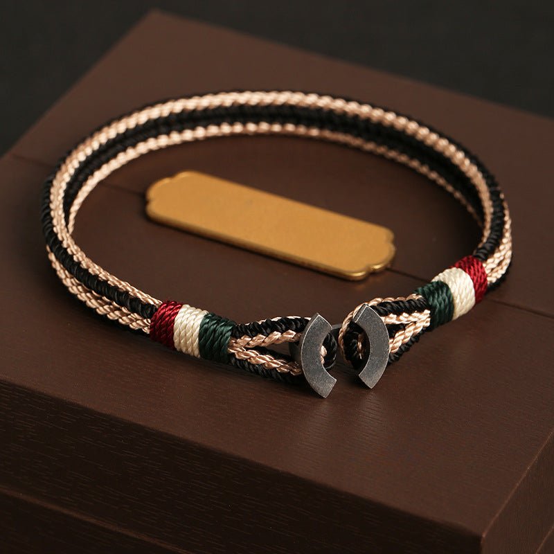 handmade s925 silver braided bracelet | red string bracelet for men gift - star8s