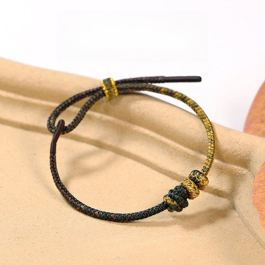 Handmade Snake Year Taishui Red String Bracelet with Gold Pendant & Feng Shui Beads | STAR8S - STAR8S