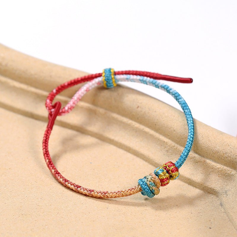 Handmade Snake Year Taishui Red String Bracelet with Gold Pendant & Feng Shui Beads | STAR8S - STAR8S