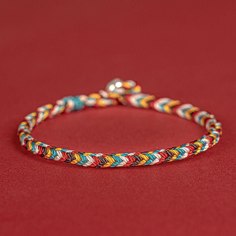Handmade Tibetan Knot Red String Bracelet - Adjustable for Good Luck and Prosperity - STAR8S